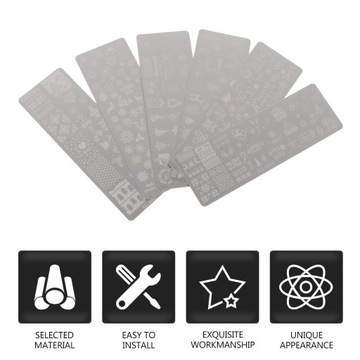 Stempel do paznokci Szablony do zdobienia paznokci Obraz świąteczny