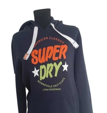 Bluza sportowa z kapturem - SUPERDRY Granatowa r.L