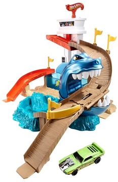 Tor samochodowy Color Shifters Hot Wheels BGK04 Starcie z Rekinem