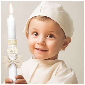 Świeca do Chrztu Świeca na Chrzest Pudełko Pamiątka Chrztu * IHS *