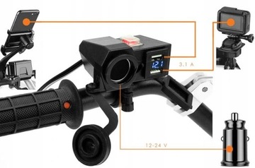 Розетка для мотоцикла 2 x USB 3.1 A MUS06