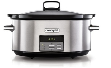 Crock-Pot Wolnowar, Czarny/Srebrny, 7,5 litry