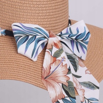 Słomkowy kapelusz damski letni plażowy