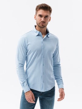 Pánska košeľa s dlhým rukávom K540 modrá XXL