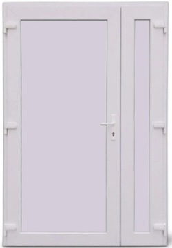 DRZWI ZEWNĘTRZNE PCV DWUSKRZYDŁOWE NA WYMIAR