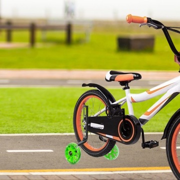 KÓŁKA PODPOROWE BOCZNE DO ROWERU 12-20'LED ZIELONE