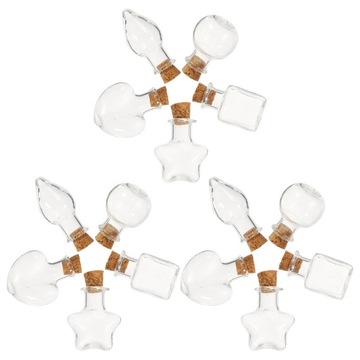 Стеклянные мини-бутылки с крышками для бутылок