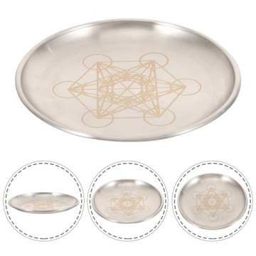 МЕТАЛЛИЧЕСКАЯ АЛТАРНАЯ ТАРЕЛКА РИТУАЛЬНЫЙ ПОДНОС ДОМАШНЯЯ ПЕНТАГРАММА