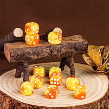 ZESTAW 5 KOSTEK K6 RPG CZERWONA PLAGA 1,6 CM