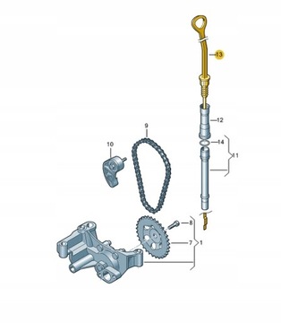 BAGNET MIARKA OLEJU AUDI A2 8Z0115611G ASO