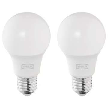 IKEA SOLHETTA ŻARÓWKA LED KULA E27 806 LM 2 SZT.