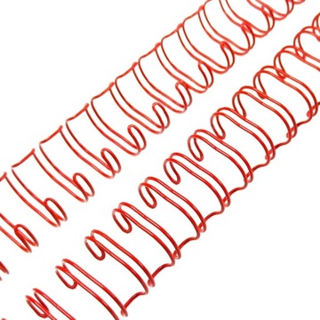 Grzbiet drutowy do bindowania 3,12cm czerwony
