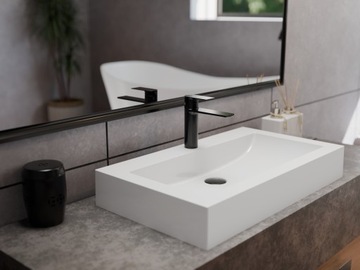 Прямоугольный трейшный -сделанный прямоугольный Washbasin 80 белый