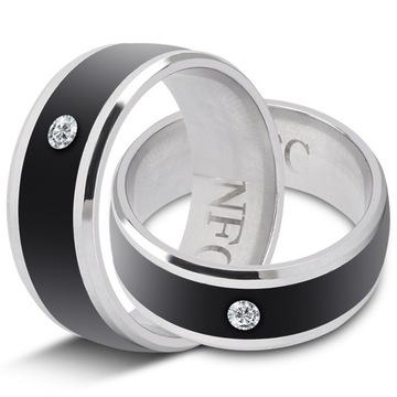 INTELIGENTNY PIERŚCIEŃ SMART NFC RING CZARNY ROZ.11