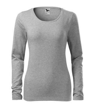 KOSZULKA damska SLIM 139 M - Krój Slim-fit Ciemnoszara