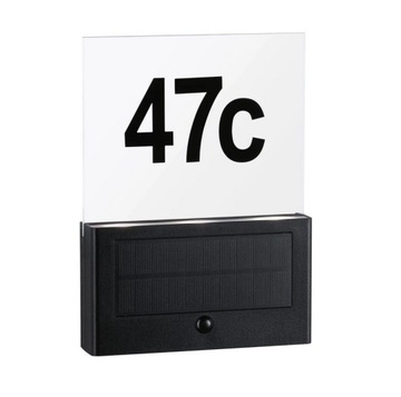 Paulmann Kinkiet numer domu SOLAR NEDA PIR LED 1W 3000K IP44 - antracyt
