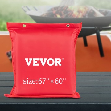 Одеяло сварочное VEVOR 1,7х1,5м Красный