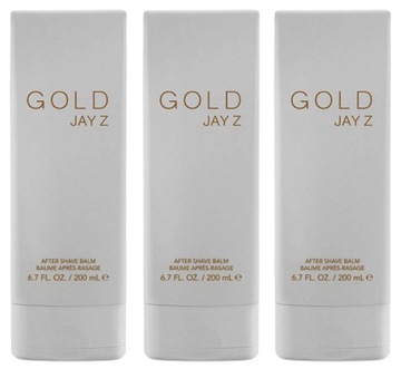 JAY-Z GOLD PERFUMOWANY BALSAM PO GOLENIU AFTER SHAVE 3SZT ZESTAW XXL 600 ML