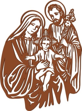 AŻUROWY OBRAZ DEKOR ŚWIĘTA RODZINA RELIGIJNY 60CM
