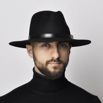 Kapelusz męski outdoor fedora HARRY czarny 61