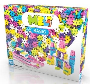 KLOCKI KONSTRUKCYJNE WAFLE MELI BASIC PINK 1000EL.