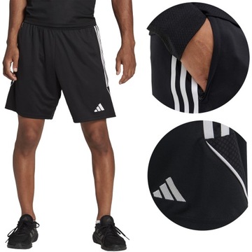 KRÓTKIE SPODENKI MĘSKIE SPORTOWE ADIDAS TIRO 23 Z KIESZENIAMI NA ZAMEK r.XL