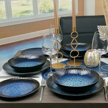 LUBIANA STONEWARE CERAMIC COSMOS SERWIS OBIADOWY 12 ELEMENTÓW DLA 4 OSÓB