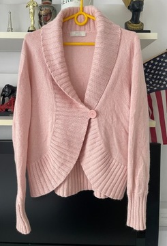 33 Różowy słodki sweterek ciepły gruby XL Marks spencer kaszmirowy