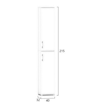 Pola Офисный шкаф 40 x 215 x 32 см Дуб Сонома
