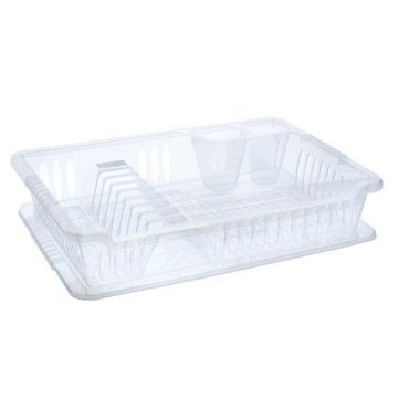 СУШИЛКА ДЛЯ ПОСУДЫ С ПРОЗРАЧНЫМ МАЛЕНЬКИМ ПОДДОНОМ