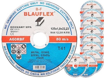 Tarcza tarcze do cięcia metalu 125x1,0 BLAUFLEX op.10szt.