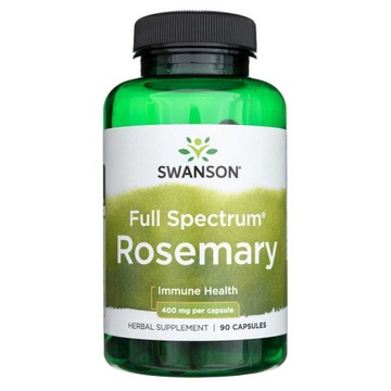 Swanson Rozmaryn 400 mg Ekstrakt Antyoksydant Odporność 90 kapsułek