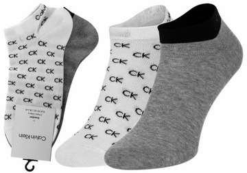 CALVIN KLEIN STOPKI MĘSKIE 2P WHITE/GREY r.39-42