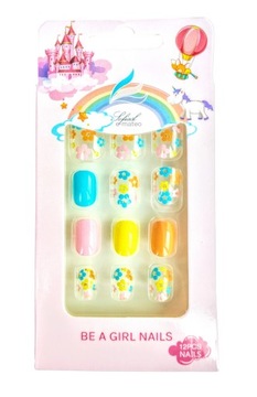 SZTUCZNE PAZNOKCIE TIPSY DLA DZIECI SAMOPRZYLEPNE