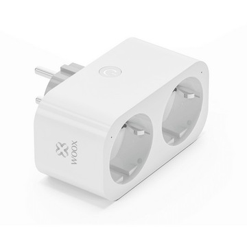 Двойная интеллектуальная розетка, WIFI Tuya SMART, ваттметр, программатор WOOX