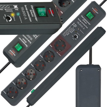 Listwa zasilająca z wyłącznikiem przedłużacz 6 gniazd system Main-follow