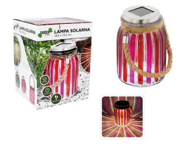 LAMPA SOLARNA LAMPION DEKORACYJNA OGRODOWA SŁOIK