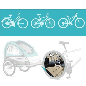 STAL ZACZEP PRZYCZEPKI ROWEROWEJ PASEK WÓZKI DLA NIEMOWLĄT GŁOWICA CIĄGNIKA