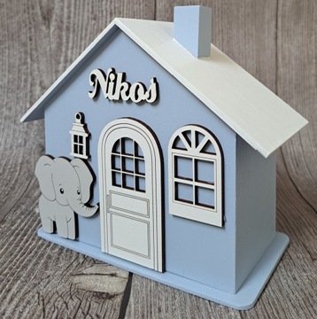 Копилка XXL с именем, подарок на ПЕРВЫЙ ГОД, КРЕЩЕНИЕ, ДЕНЬ РОЖДЕНИЯ