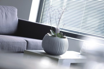 БЕТОННАЯ Чаша-горшок 29см со вставкой DKB290