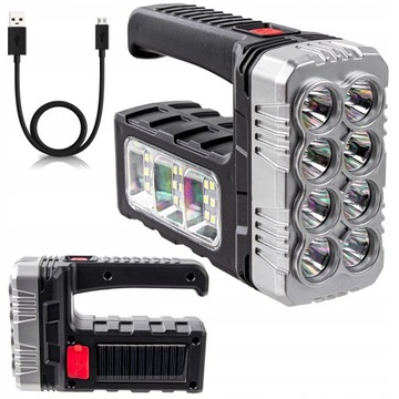 Latarka Solarna LED Szperacz POWERBANK USB Akumulator