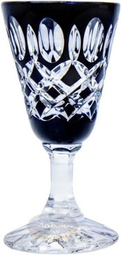 Czarne kryształowe kieliszki do wódki 40 ml