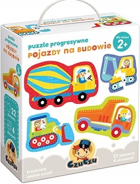 CZUCZU PUZZLE PROGRESYWNE POJAZDY NA BUDOWIE 2lat+