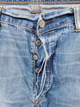 Levis 501 błękitne niebieskie spodnie jeansowe W38 L32