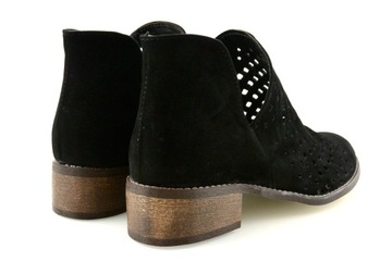 ПОЛЬСКИЕ ЧЕРНЫЕ АЖУРНЫЕ ВЕСЕННЕ-ОСЕННИЕ БОТИНКИ 36