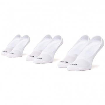 Skarpetki Mikro Stopki FILA 3-Pack Damskie Białe 35-38 sylikon Na Pięcie !!