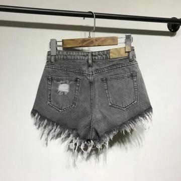 Summer Denim Shorts Women Tassel Ripped Jeans Shor