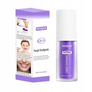 V34 Purple Toothpaste Remove Plaque Smoke Sta