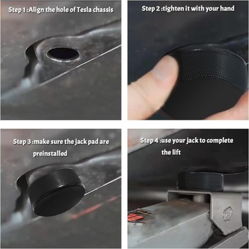 PODKŁADKI SAMOCHODOWE GUMOWE 4SZT TESLA S3XY UNIWERSALNE GUMOWE WYTRZYMAŁE