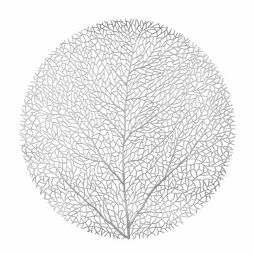 Podkładka na stół 38 Leaf srebrna pod talerze